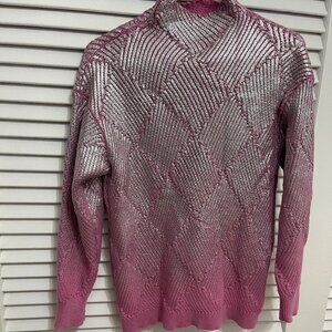 PINK AND SILVER SWEATER